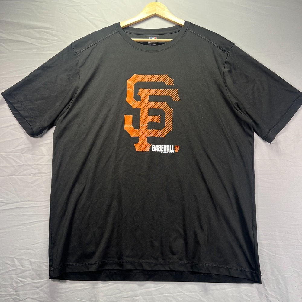San Francisco Giants Shirt Men XL Black Short Sleeve MLB Baseball Stretch Active